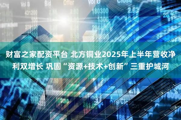 财富之家配资平台 北方铜业2025年上半年营收净利双增长 巩固“资源+技术+创新”三重护城河